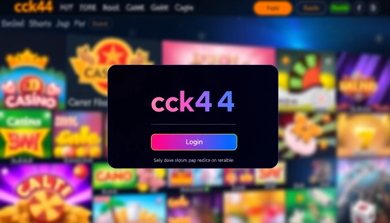Engage with ck444 login portal on a sleek online gaming site, inviting players to access a secure and exciting casino environment effortlessly