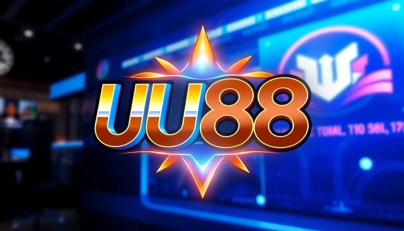 Engaging UU88 casino platform interface showing vibrant graphics and secure payment icons, emphasizing trust and entertainment for online gaming enthusiasts.