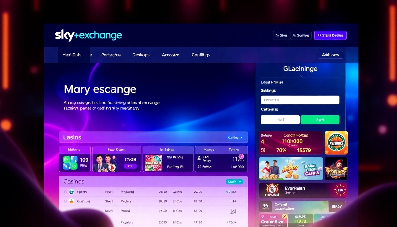 Easy Sky exchange login interface on a sleek device, guiding users to access live casino games and sports betting seamlessly for winning opportunities.