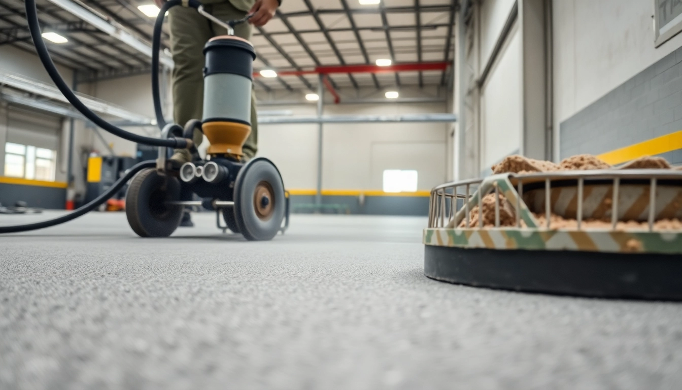 Expert floor preparation Birmingham services with industrial grinding and cleaning for seamless