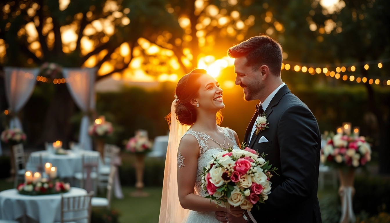 Professional eskuvo fotos captures natural moments of a happy couple during outdoor wedding ceremony